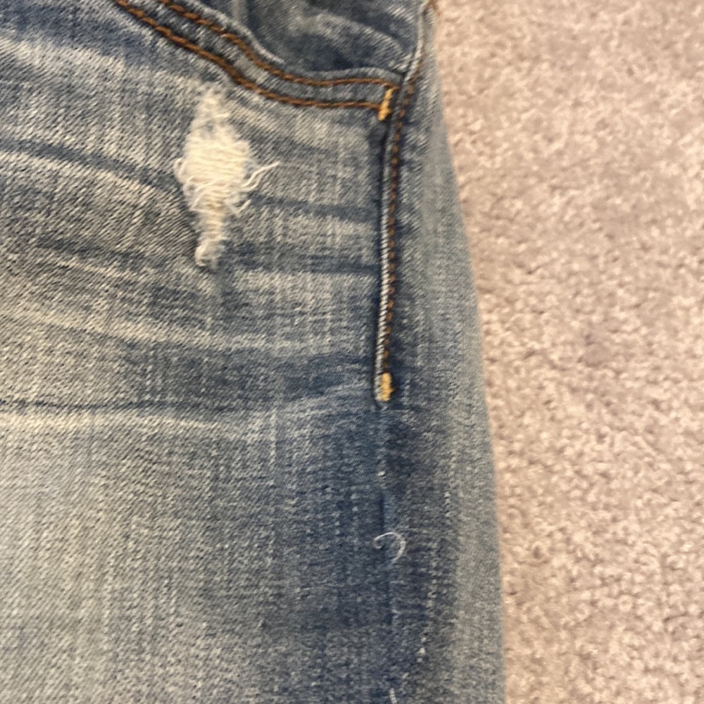 American Eagle High-Rise cropped distressed jegging style jeans 👖 size 4 - Picture 5 of 16